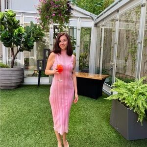 Herve Leger pink  dress